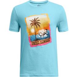 Under Armour Kid's In The Shade Graphic Short Sleeve Shirt - Sky Blue