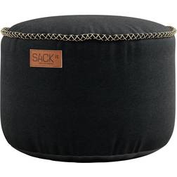 SACKit Canvas Pouf Black Sittepuff 35cm