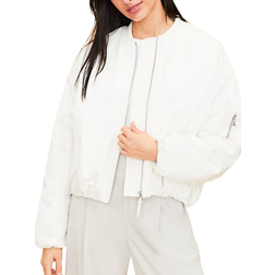 Loft Twill Bomber Jacket - Whisper White