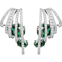 Swarovski Hyperbola Earring - Silver/Green/Transparent