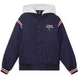 Tommy Hilfiger Relaxed Padded Hooded Bomber Jacket - Desert Sky (KB0KB08742-DW5)