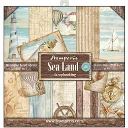 Stamperia Double Sided Paper Pad 12"X12" Sea Land 10-pack