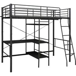 vidaXL Bunk Bed with Table Frame Metal 97.5x210cm