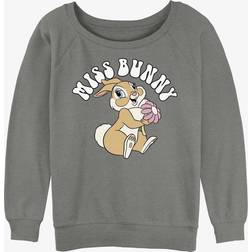 Hot Topic Girl's Disney Bambi Miss Bunny Retro Slouchy Sweatshirt - Gray Htr