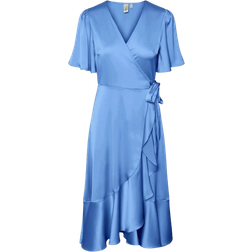 Y.A.S Thea Wrap Dress - Ashleigh Blue