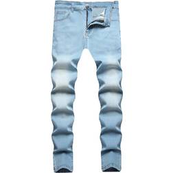 Shein Men Cotton Slant Pocket Skinny Jeans