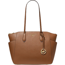 Michael Kors Marilyn Medium Saffiano Leather Tote Bag - Luggage