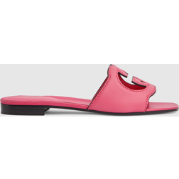 Gucci Women's Interlocking G Cut-out Slide Sandal, Pink