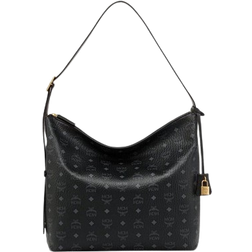 MCM Aren Visetos Large Hobo Bag - Black