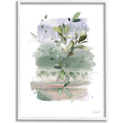 Stupell Modern Country Herbs White Framed Art 25x31"