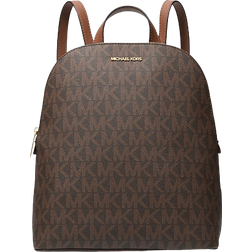 Michael Kors Cindy Large Signature Logo Backpack - Brown/Luggage