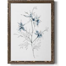 Wexford Homes Indigo Sketch II Walnut Framed Art 31.5x43.5"