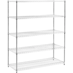 Simplie Fun Heavy-Duty Adjustable Chrome Shelving System 59x71"