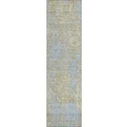 Addison Rugs Modern Abstract Chantille Beige, Blue 27x90"