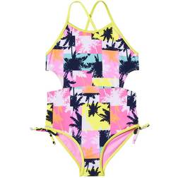 Limited Too Palm Tree Patchwork One Piece - Multicolor