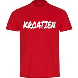 Multifanshop Kinder Kroatien T-shirt - Rot