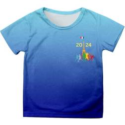 Olympics Paris 2024 Summer Round Neck Graphic T Shirt