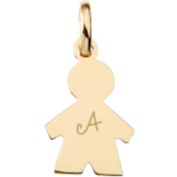 Merci Maman Personalized Mini Boy Pendant - Gold