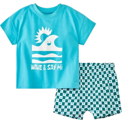 Cat & Jack Baby Graphic T-shirt & Shorts Set - Turquoise Green