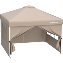 Oasishome Pop-Up Gazebo with 4 Sidewalls