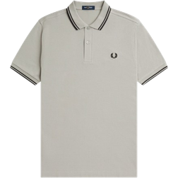 Fred Perry The Twin Tipped Polo Shirt - Limestone/Black