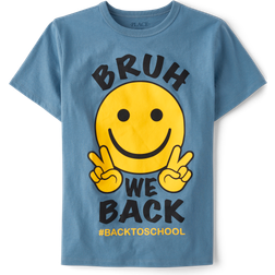 The Children's Place Kid's Bruh We Back Graphic Tee - Harbor Mist Cl (3047922_33BN)