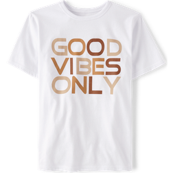 The Children's Place Kid's Good Vibes Only Graphic Tee - White (3046208_10)