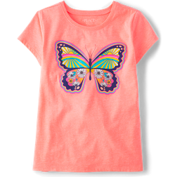 The Children's Place Girl's Butterfly Graphic Tee - Coral Rockt