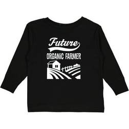 Inktastic Toddler Future Organic Farmer Long Sleeve T-shirt - Black
