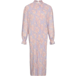 Noella Rebecca Long Dress - Lavender/Apricot Print