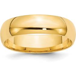 Lex & Lu LTW Comfort Fit Band Ring 6mm - Gold