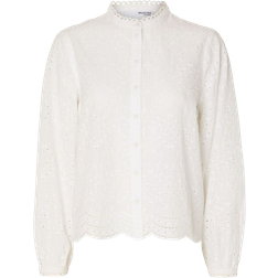 Selected English Embroidery Shirt - Bright White