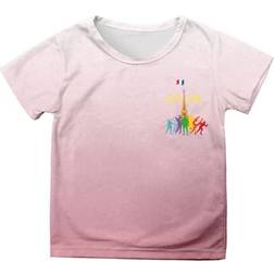 Little Boy's 2024 Paris Summer Round Neck Short Sleeve Graphic T-shirt