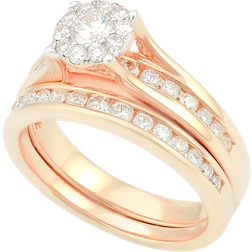 Macy's Bridal Channel Ring - Rose Gold/Diamonds