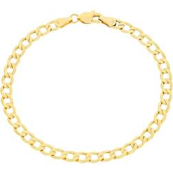 Nuragold Cuban Curb Link Chain Bracelet 4.5mm - Gold