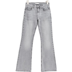 Gina Tricot Low Waist Bootcut Jeans - Light Grey