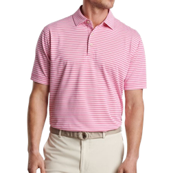 Peter Millar Men's Dellroy Performance Mesh Polo - Pink Ruby