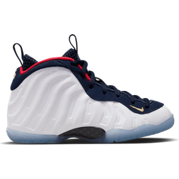 Nike Little Posite One PS - Obsidian/University Red/Metallic Gold/White