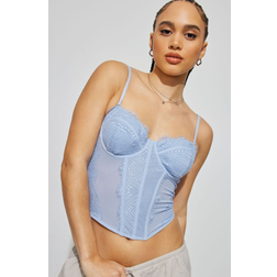 Garage Chrishell Lace Mesh Bustier - Serenity Blue