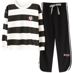 BlackBeauty BB Pajamas - Black/White