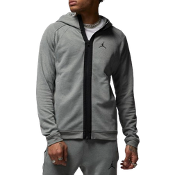 Nike Jordan Dri-FIT Sport Men's Full Zip Air Fleece Hoodie - Dark Grey Heather/Black