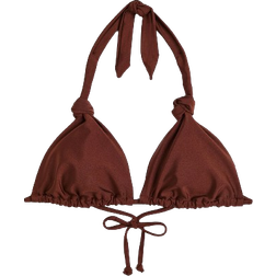 H&M Padded Triangle Bikini Top - Dark Brown