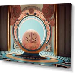 House of Hampton Graphic Bliss Retro Futuristic Multicolor Framed Art 20x12"