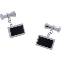 Trafalgar Esteban Cufflinks - Silver/Agate