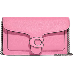 Coach Tabby Chain Leather Bag - Silver/Vivid Pink