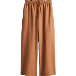 H&M Linen Mix Trousers - Brown