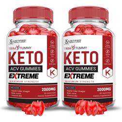 Justified Laboratories Trim Tummy Keto Extreme ACV Gummies 200mg 120