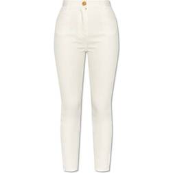 Balmain Slim Fit Ankle Jeans - White