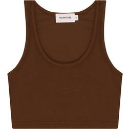 TALENTLESS Crop Modal Tank - Truffle