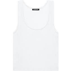 Crop Modal Tank - White